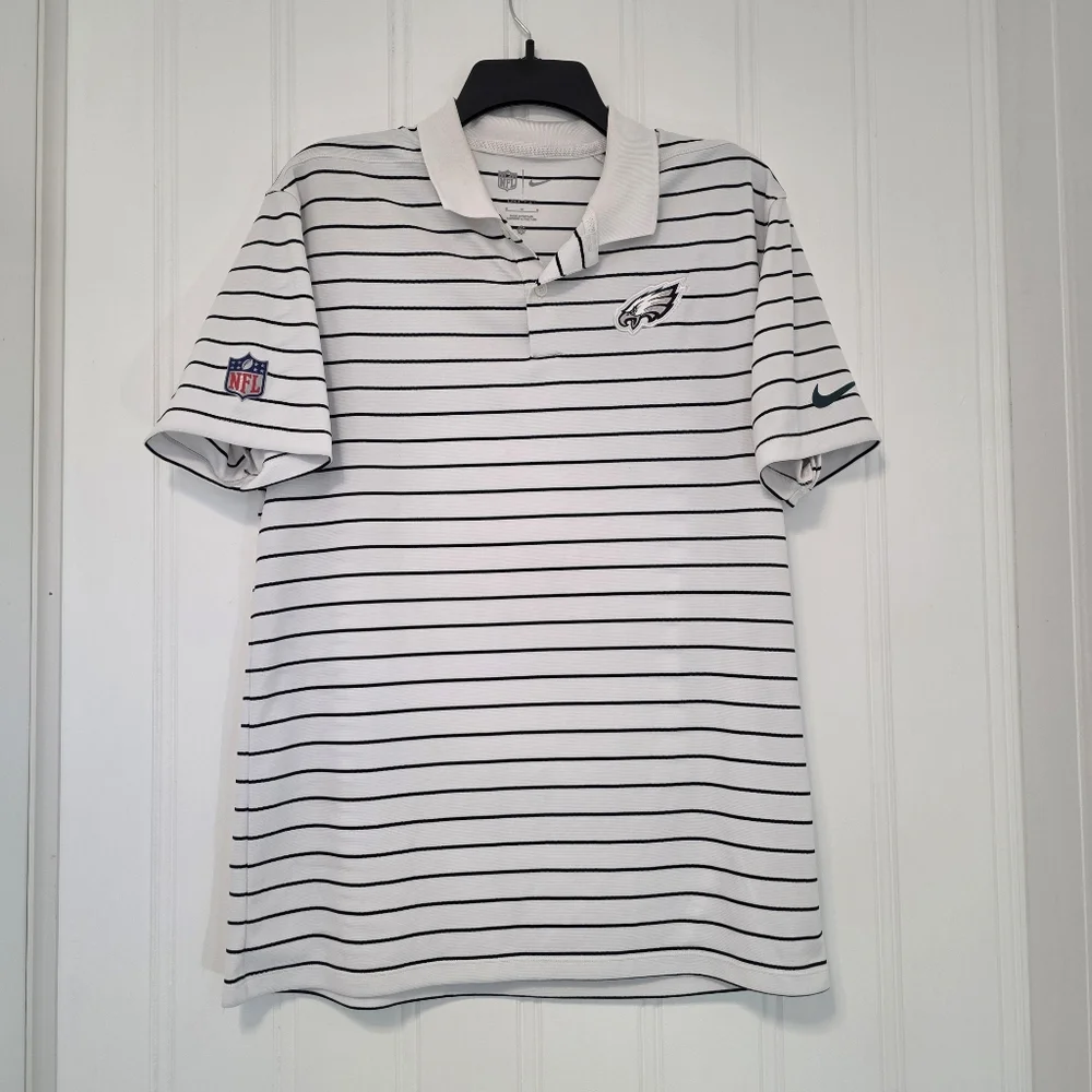 Nike Philadelphia Eagles Striped Polo Shirt – Men’s Medium - Picture 1 of 4